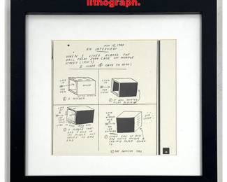 Lot 1918 RAY JOHNSON 1983 offset lithograph.