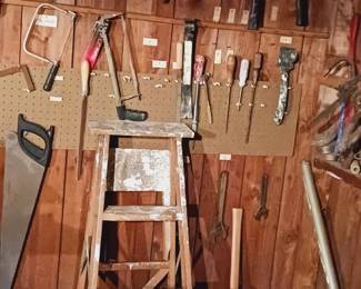 Lots of hand tools.