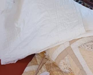 Quilts, one all white
