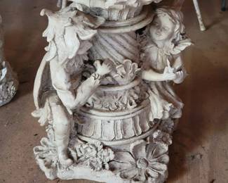 Detail of outdoor resin garden decor