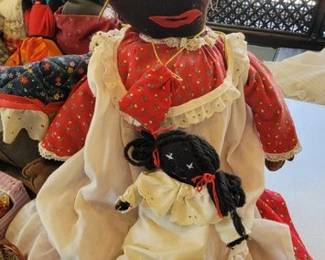Large collection of cloth dolls
