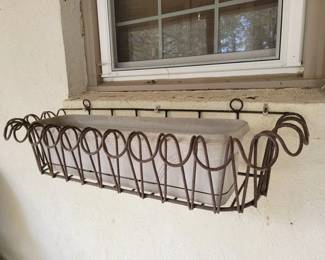Iron window planters