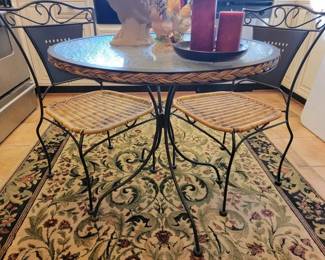 Iron patio bistro set