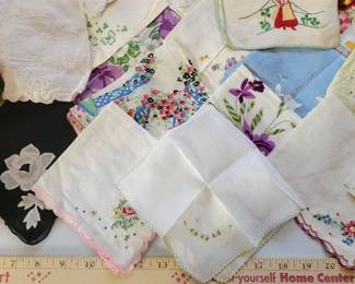 Vintage handkerchiefs and scarves