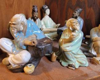 Asian mud men figures