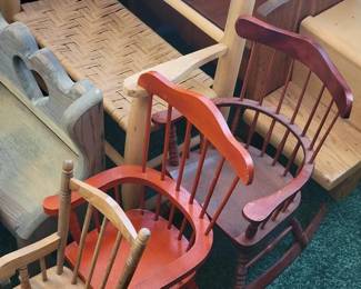 Doll chairs and benches