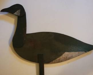 Vintage painted wood geese decoys