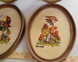 Hummel framed crewel work