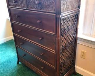 Rattan chest of drawers