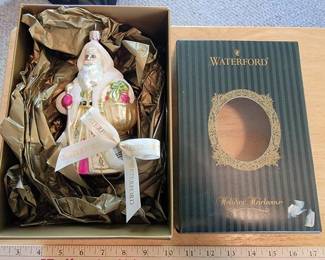 Waterford Christmas ornaments with boxes, several available