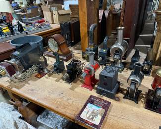 antique magic lantern collection, German magic lanterns, electric magic lanterns, different size magic lantern slides