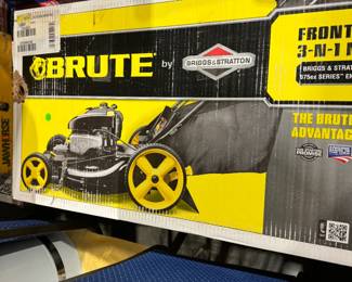 NIB lawnmowers, tools, cookers, parts washer...rolling storage racks 