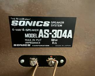 Component Stereo, Sonics Speakers
