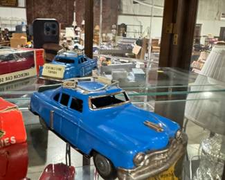 Vintage collectibles, Japanese friction cars, Minichamps 1:18 scale Cadillacs NIB, Structo, Buddy L, Matchbox, Lesney