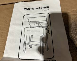 several NIB items, turkey fryer, parts washer, lawn mowers