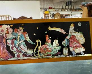 antique magic lantern collection, German magic lanterns, electric magic lanterns, different size magic lantern slides