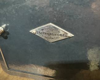 antique magic lantern collection, German magic lanterns, electric magic lanterns, different size magic lantern slides