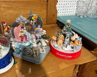 Walt Disney music boxes, Walt Disney Christmas villages, Christopher Radko ornaments, Disney ornaments