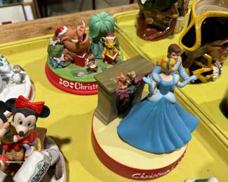 Walt Disney collectibles, Snow Globes, Music boxes, Christmas villages, Mickey, Minnie and all their friends
