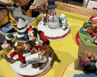 Walt Disney collectibles, Snow Globes, Music boxes, Christmas villages, Mickey, Minnie and all their friends
