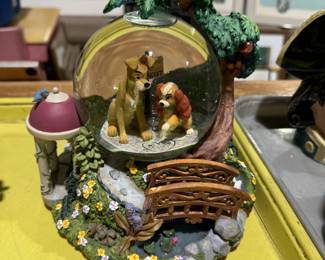 Walt Disney collectibles, Snow Globes, Music boxes, Christmas villages, Mickey, Minnie and all their friends