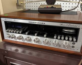 Teac reel to reel, cassette, component stereo, floor speakers, turntable, Marantz Quad system