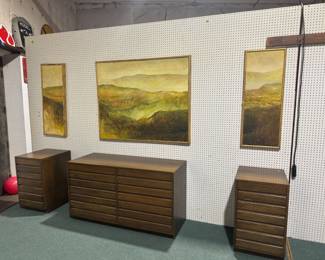 original oil and acrylic triptychs, Sligh 'Cross Country