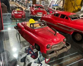 Vintage collectibles, Japanese friction cars, Minichamps 1:18 scale Cadillacs NIB, Structo, Buddy L, Matchbox, Lesney