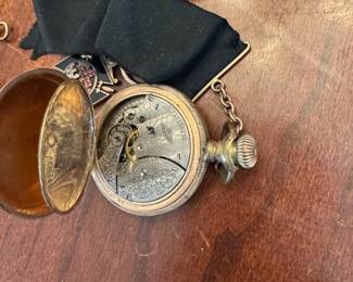 Pocket Watch collection, Waltham, Elgin, some running, some for parts, Masonic FOB, 14K gold