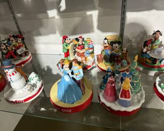 Walt Disney music boxes, Walt Disney Christmas villages, Christopher Radko ornaments, Disney ornaments