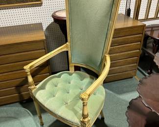 Pair MC French influence armchairs