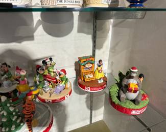 Walt Disney music boxes, Walt Disney Christmas villages, Christopher Radko ornaments, Disney ornaments