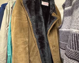 Vintage McGregor Coat Mens 42 Brown Corduroy Car Pile Lined Union Made