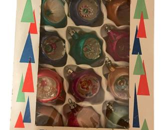 Blown Glass Santa Land Ornaments 