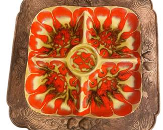 Retro Treasure Craft Divided Serving Tray 