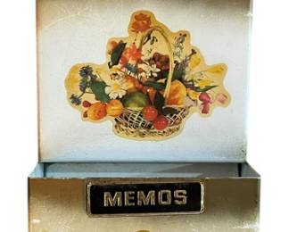 Mid Century Hanging Tin MemoBill Holder 