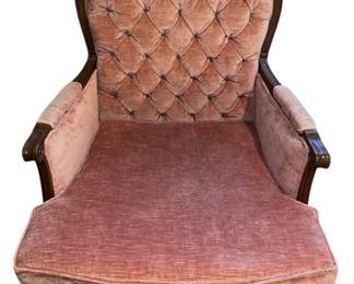Pink Tufted Chair 