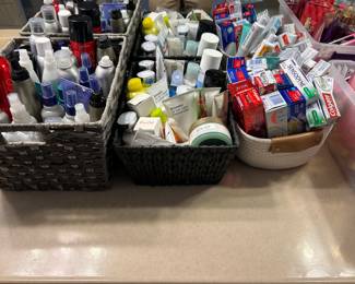 Boxes and Boxes of Hair, Skin and Beauty Products