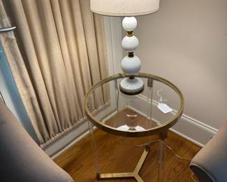 Contemporary side table and lamp