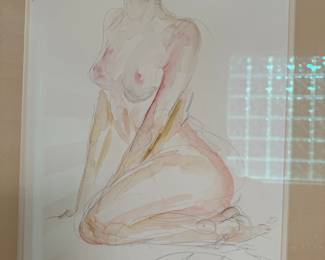 signed nude sketch