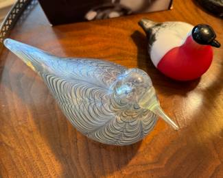 Italian art glass birds