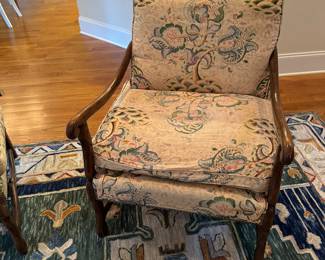 One of a pair of armchairs