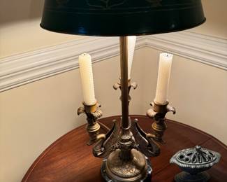 One of a pair of vintage French lamps