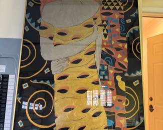 Large Klimt-like framed poster