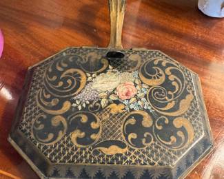 Antique painted tole butler 