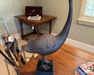 Carved shore bird