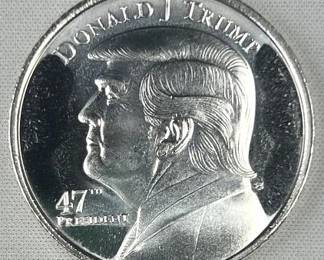 1oz Silver Trump 47th President NEW .999 BU