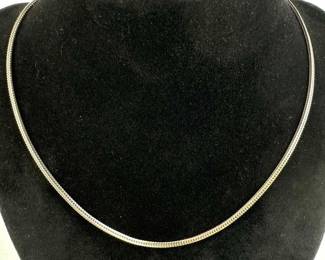 925 Silver Italy Wheat Link Necklace