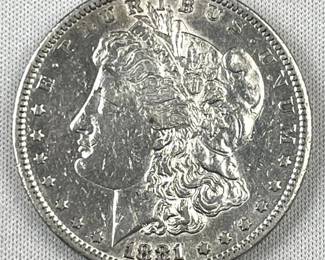 1881-S Morgan Silver Dollar, XF Details