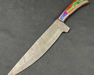 Large Damascus Steel Kitchen Carving Knife